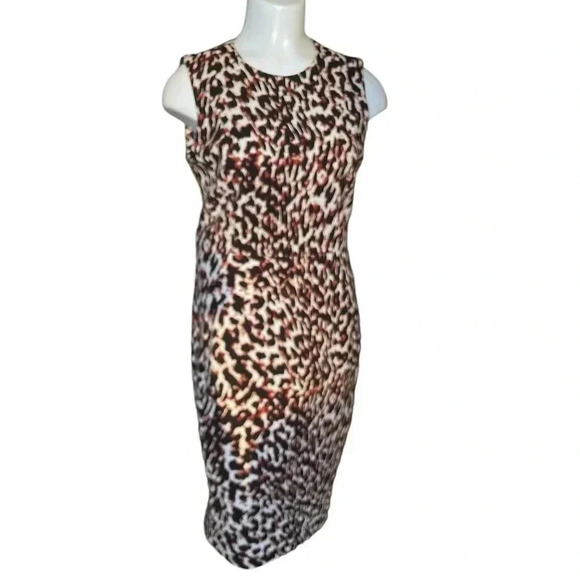 Calvin Klein leopard print dress sz 10 - Picture 1 of 8